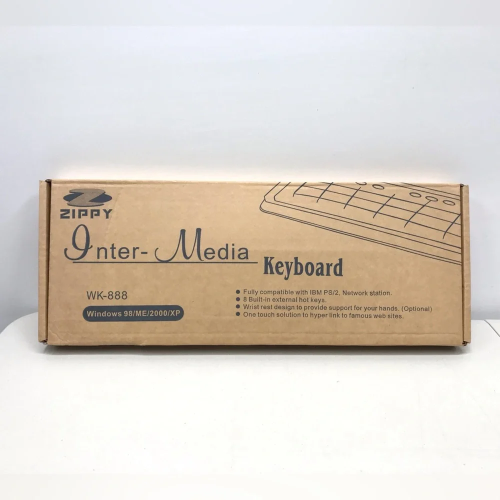 Vintage Zippy WK-88 Inter-Media Desktop Computer Keyboard‎ BRAND NEW IN BOX!